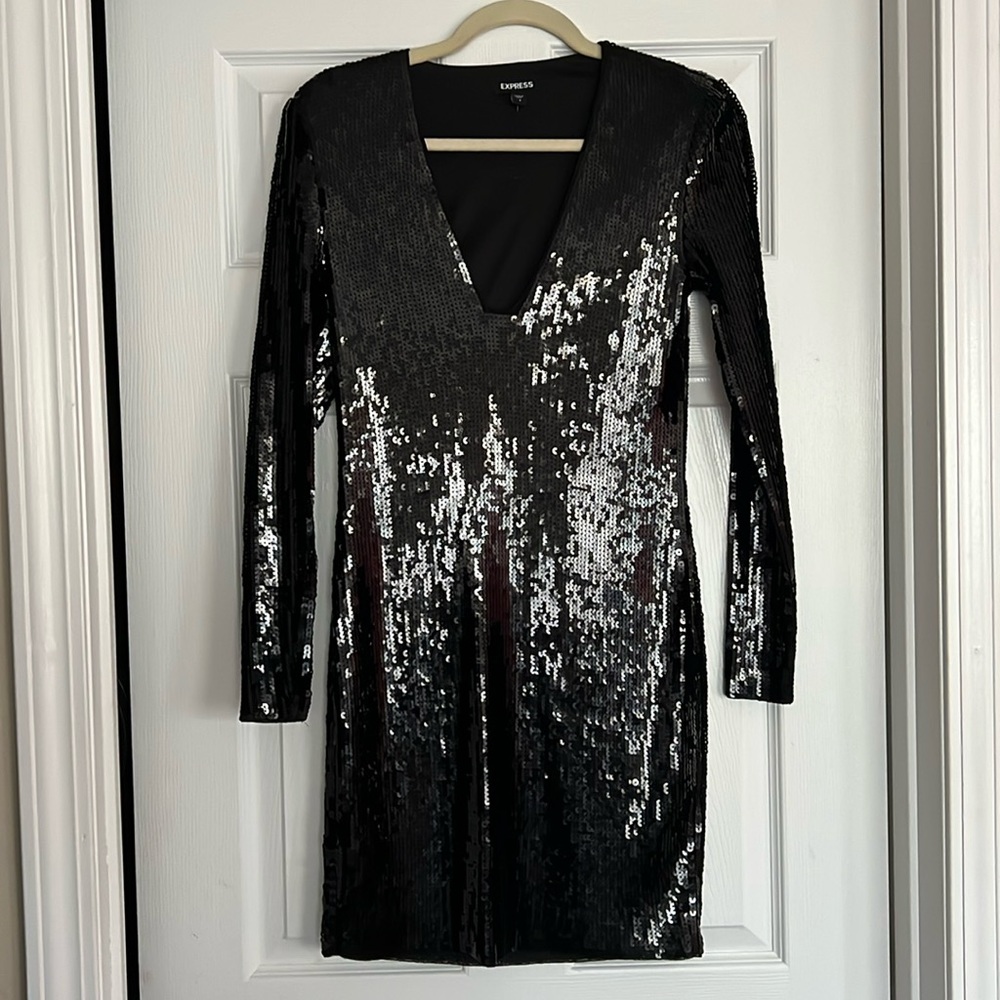 Black Sequin Dress